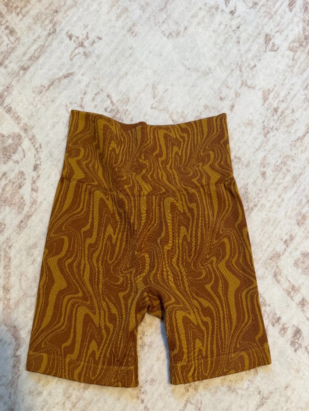 JoyLab Brown Psychedelic Swirl Biker Shorts Small